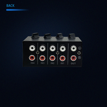 CX400 Štvorkanálový Pasívny Audio Mixér Hub pre Stereo Signály