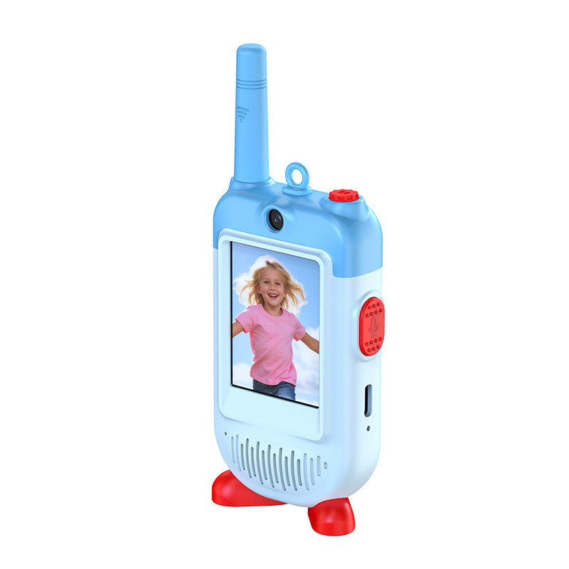 Interfon video pentru copii, exterior, cu afișaj 4G, 1 canal, 5W, rază până la 1,5 km, baterie Li-ion 650 mAh