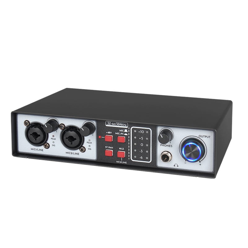 EPak UR-22MK USB 2-kanalni zvučni interfejs za stolno snimanje i miksanje, ulaz za instrumente, 20Hz-20kHz, SNR ≥70 dB