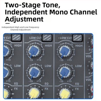 4-kanálový karaoke mixér s integrovaným Bluetooth a efektom reverbu, JXSOU UM33 pre domáce nahrávanie a živé vysielanie