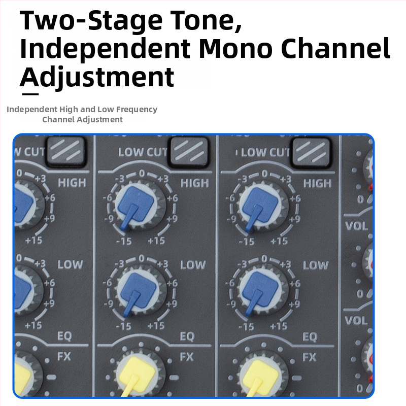 4-kanálový karaoke mixér s integrovaným Bluetooth a efektom reverbu, JXSOU UM33 pre domáce nahrávanie a živé vysielanie