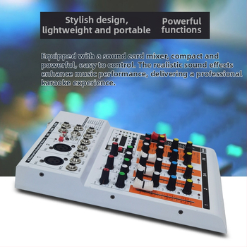 Interfață audio USB cu mixer pentru telefon și PC, cu efecte de înregistrare și reverber, Bluetooth pentru spectacole live