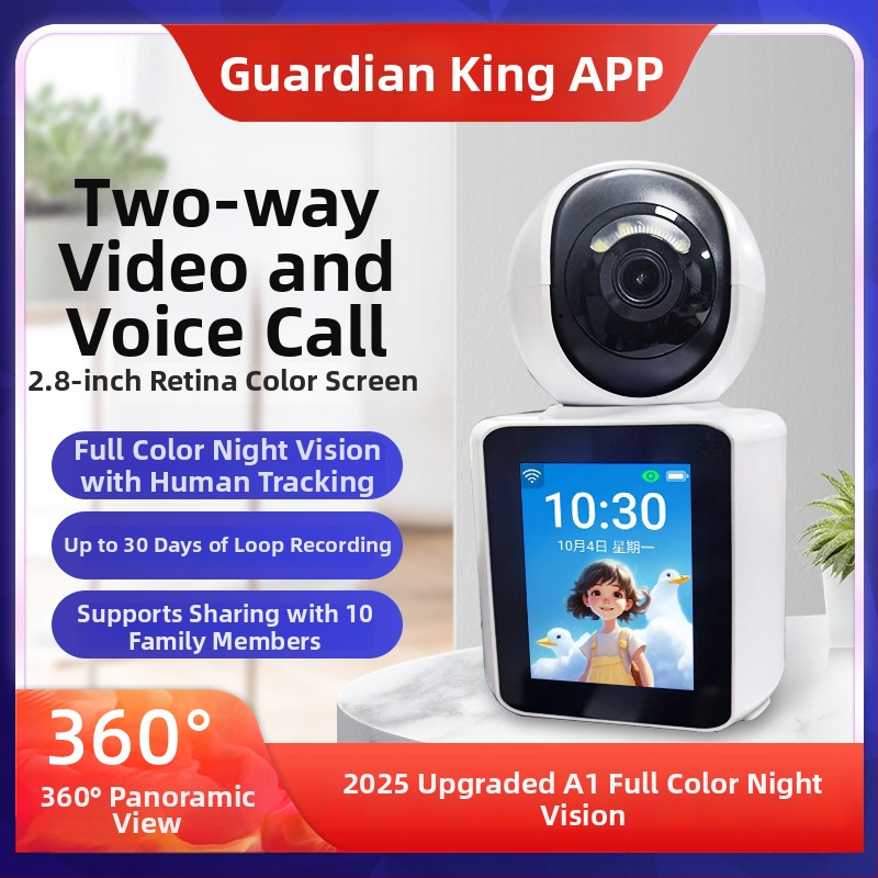 Vnútorná smart kamera so dvojcestnou videokomunikáciou, rozlíšenie 1080–1200p, Wi‑Fi 2,4 GHz a ovládanie mobilnou aplikáciou, detekcia pohybu