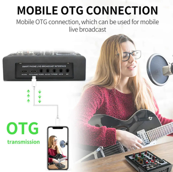 XTUGA XU3 mixer de 3 canale cu reverb, redare Bluetooth, interfață XLR și EQ