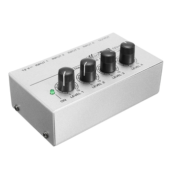 MX400 4 csatornás mono hangkeverő, 12V tápegység, N-AUDIO márka