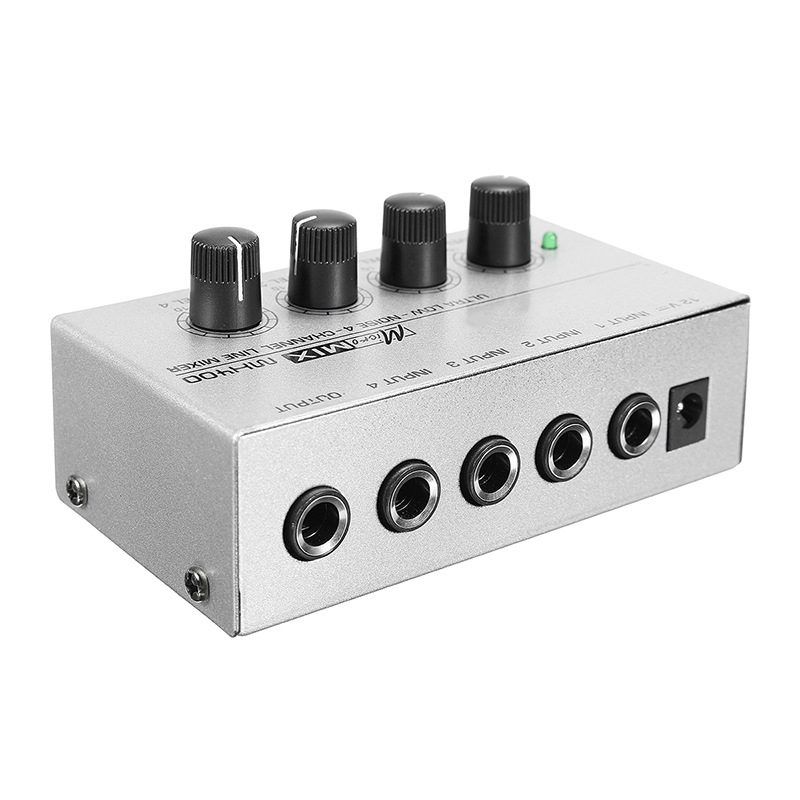 MX400 4 csatornás mono hangkeverő, 12V tápegység, N-AUDIO márka