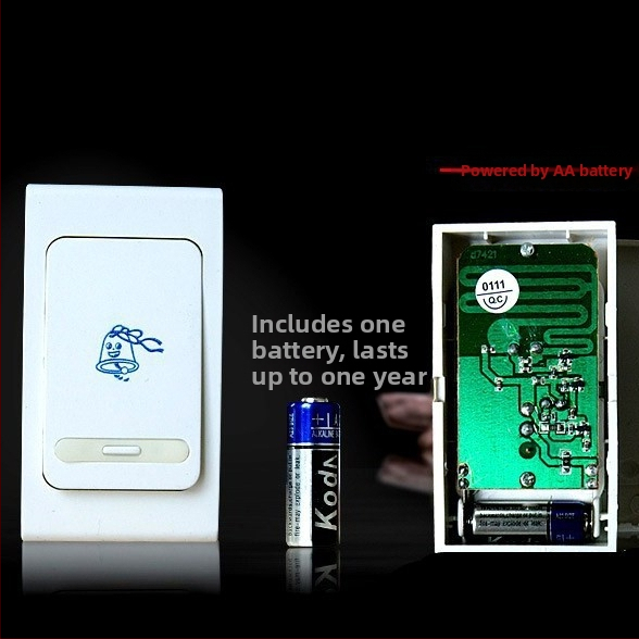 Bezdrôtový zvonček na dvere 813DC s diaľkovým ovládaním, 36 zvonivých melódií, napájaný dvoma batériami No.7, vhodný pre dom, byt a hotel