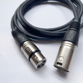Izbalansirani XLR audio kabel, muški–ženski, duljina 1 m, za mikrofone i audio opremu
