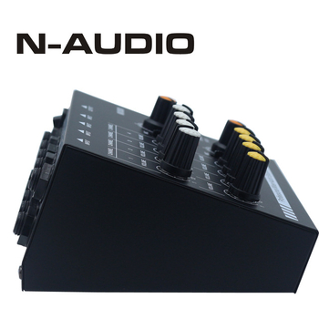 N-AUDIO MIX800 8-csatornás mini keverő, mono/stereo bemenet és kimenet, 9 V tápegység, szoftver nélkül