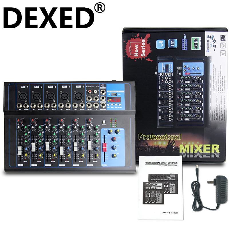 Mixer DJ Bluetooth USB cu reverb - Model F7, Putere 200