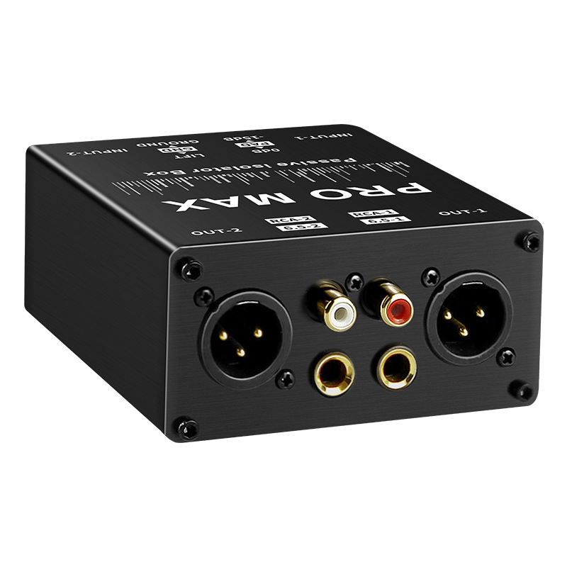 Izolator audio pe 2 canale cu eliminator de zgomot — conectori XLR și RCA, TITAK HTA001MAX