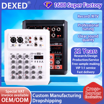 Bluetooth USB mikser za monitoring uz DJ reverb efekata, model Re-403, 20W, USB sučelje