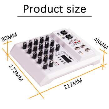 Bluetooth USB mikser za monitoring uz DJ reverb efekata, model Re-403, 20W, USB sučelje