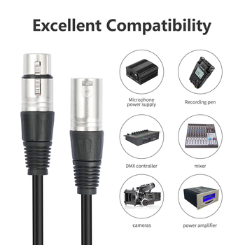 XLR audio kabel: 1× muški XLR na 2× ženski XLR priključka, 3-pins, jezgro od bakreno obloženog aluminija, niklani premaz