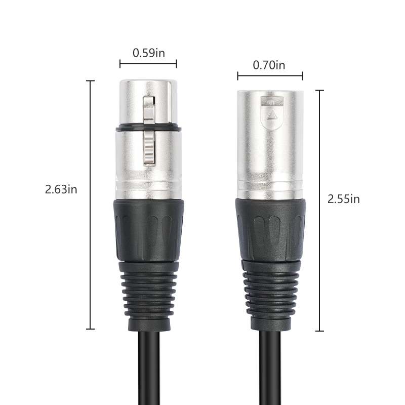 XLR audio kabel: 1× muški XLR na 2× ženski XLR priključka, 3-pins, jezgro od bakreno obloženog aluminija, niklani premaz