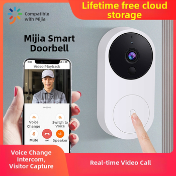 Small White sonerie video pentru ușă D1 set, fără fir, cu baterie litiu reîncărcabilă, pentru casă, apartament, hotel, vilă, birou