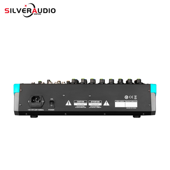 8-kanalni USB Bluetooth mikser za konferencijske snimke, 256 reverbi, SNR ≥70 dB, raspon 100 Hz–20 kHz