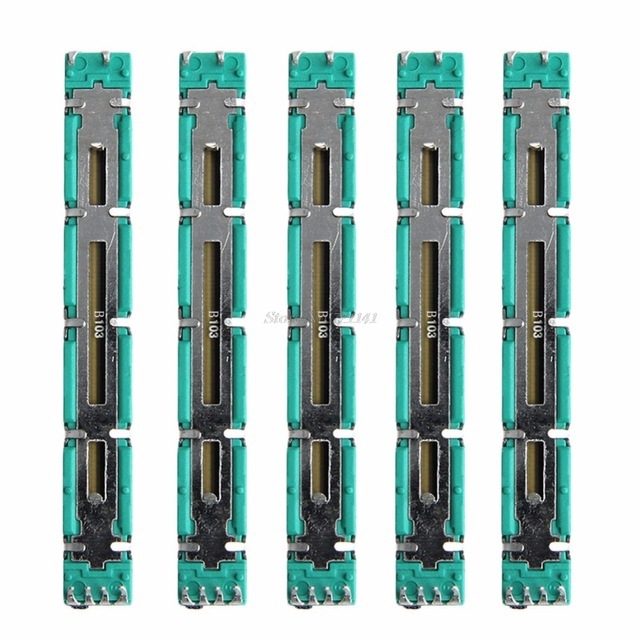 Fader de mixer cu două canale, potențiometru alunecător liniar 10K