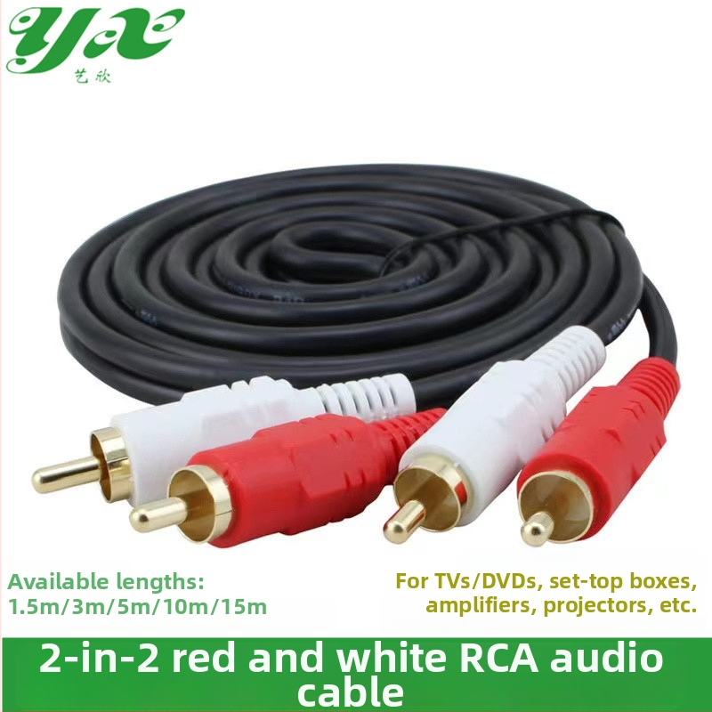 2RCA audio kabel za TV, dvije parne konekcije, bakreno jezgro s pozlaćenjem, duljina 1,5–15 m