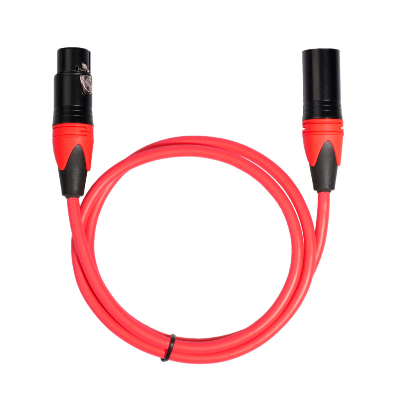 XLR audio kabel s zaštitom od cinkove legure, bojom kodiran, prilagodljiva duljina, muško–ženski priključci, potpuno balansiran za mikser i pojačalo