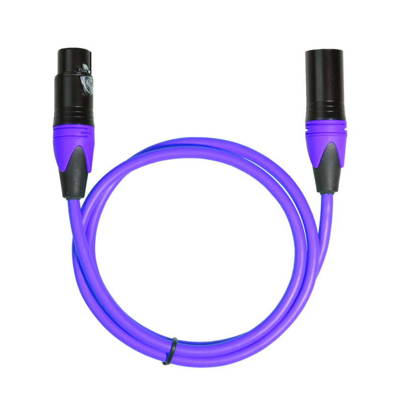 XLR audio kabel s zaštitom od cinkove legure, bojom kodiran, prilagodljiva duljina, muško–ženski priključci, potpuno balansiran za mikser i pojačalo