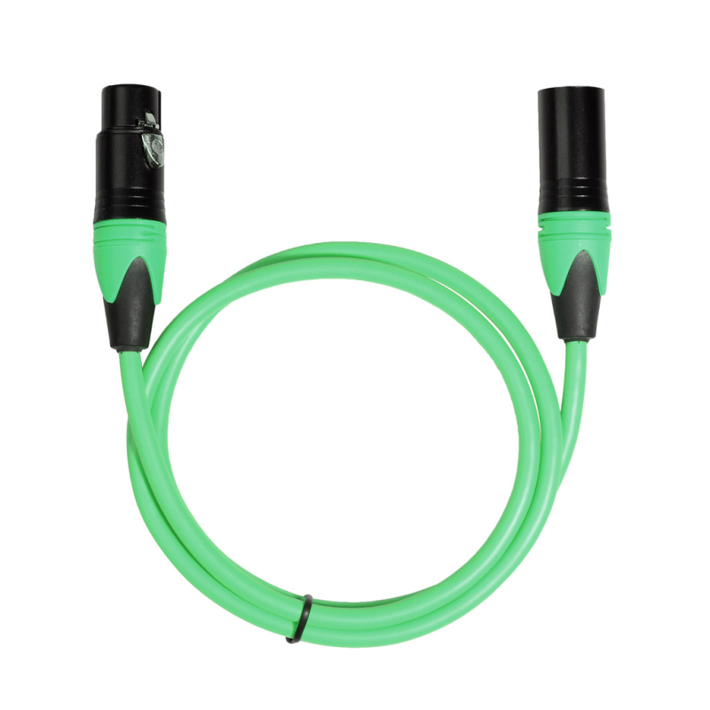 XLR audio kabel s zaštitom od cinkove legure, bojom kodiran, prilagodljiva duljina, muško–ženski priključci, potpuno balansiran za mikser i pojačalo