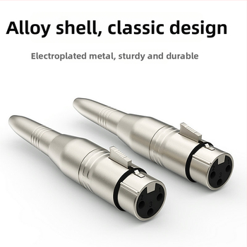 XLR samica na 6,35 mm zvukový adaptér – zliatina, 500 cyklov, 1–2 jadierka, pre mikrofón a mixér