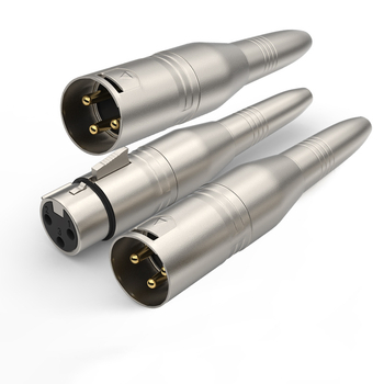 XLR samica na 6,35 mm zvukový adaptér – zliatina, 500 cyklov, 1–2 jadierka, pre mikrofón a mixér