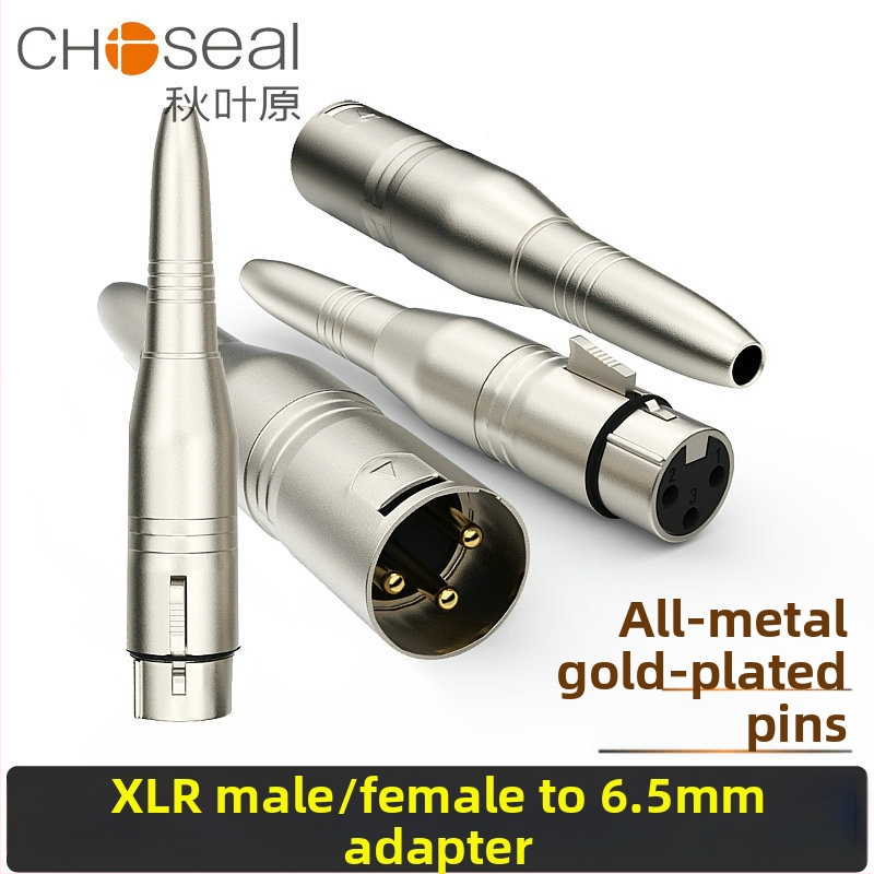 XLR samica na 6,35 mm zvukový adaptér – zliatina, 500 cyklov, 1–2 jadierka, pre mikrofón a mixér