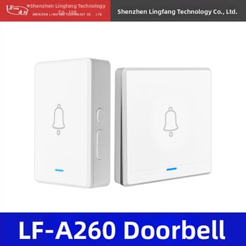 Bežični zvono za vrata, model A260, s daljinskim upravljačem velikog dometa; napajanje iz mreže 220V i tipka s baterijom