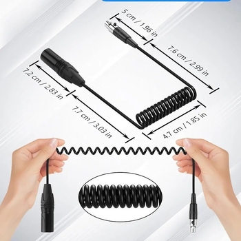 Cablu audio XLR cu 3 pini, conectori masculi și feminini, 3‑pin, personalizabil