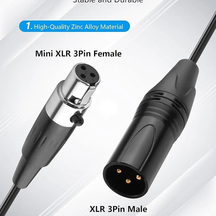 Cablu audio XLR cu 3 pini, conectori masculi și feminini, 3‑pin, personalizabil