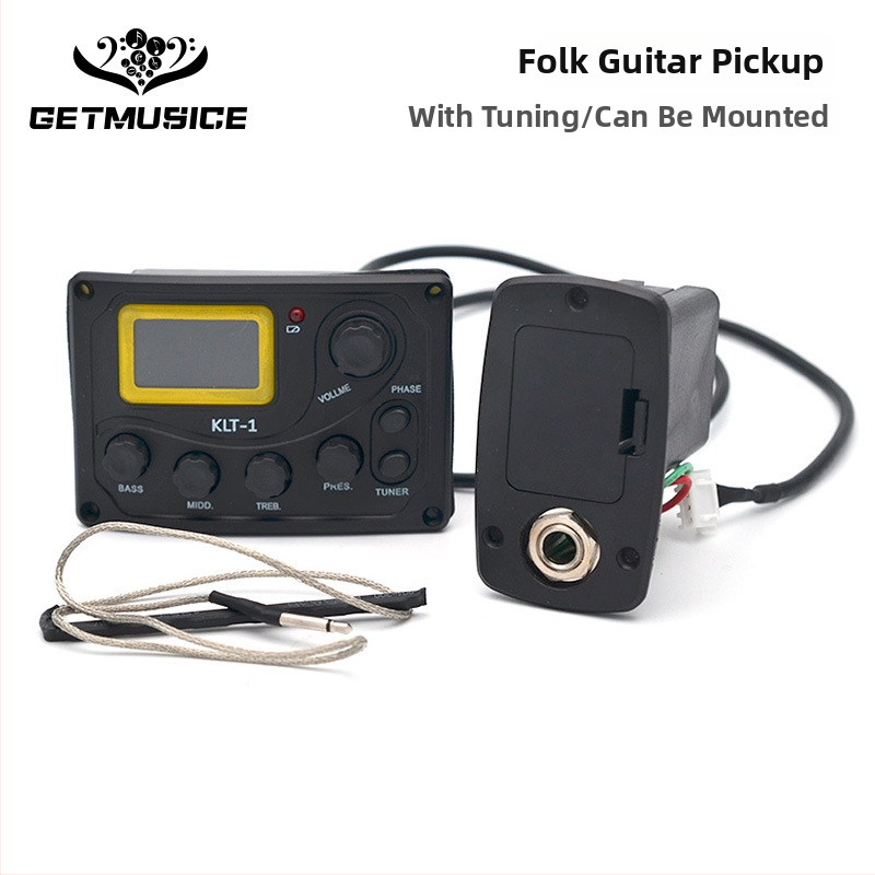 GETMusic KLT-1 EQ Snímač pre akustickú gitaru, 4-bandový EQ, hmotnosť 130 g