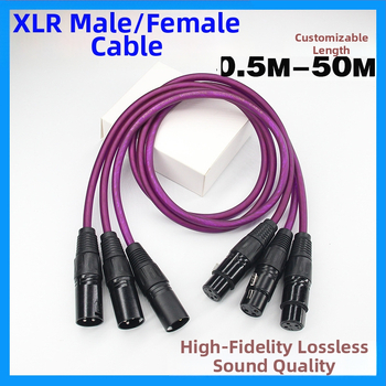 DMX512 3-žilový XLR kábel s mužským a ženským konektorom, holý meďový vodič, Shadow Fiber, prispôsobiteľné spracovanie; vhodný pre mixér, efekty, zosilňovač a mikrofón