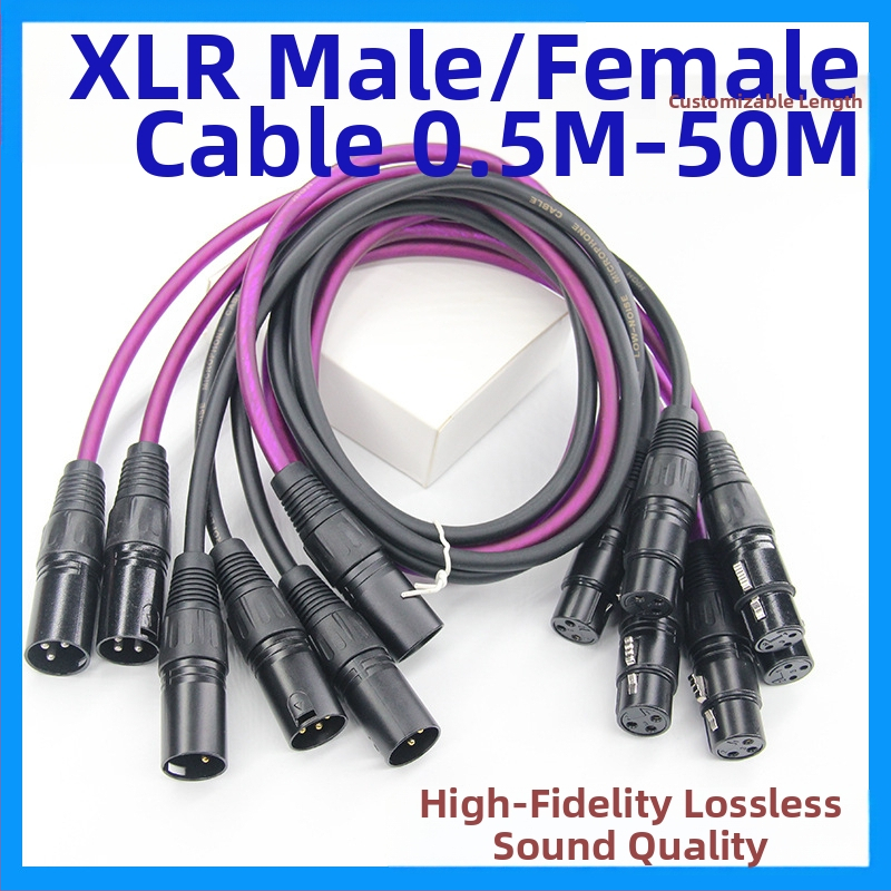 DMX512 3-žilový XLR kábel s mužským a ženským konektorom, holý meďový vodič, Shadow Fiber, prispôsobiteľné spracovanie; vhodný pre mixér, efekty, zosilňovač a mikrofón