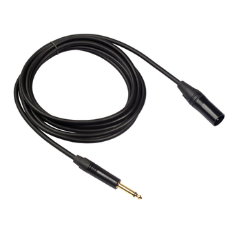 Kabel za audio 6,35 mm na XLR muški za mikser, metalno kućište, zlatno obloženi utikač, dva vodiča