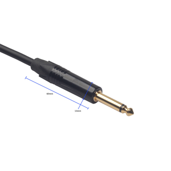 Kabel za audio 6,35 mm na XLR muški za mikser, metalno kućište, zlatno obloženi utikač, dva vodiča