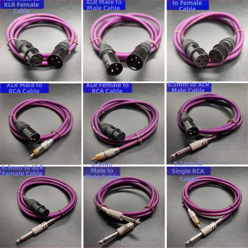 XLR vyvážený kábel pre mikrofón, samec–samica, jadro z čistého medeného vodiča, Shadow Fiber, určený pre mikrofón, mixér, efekty, reproduktor, zvuková karta