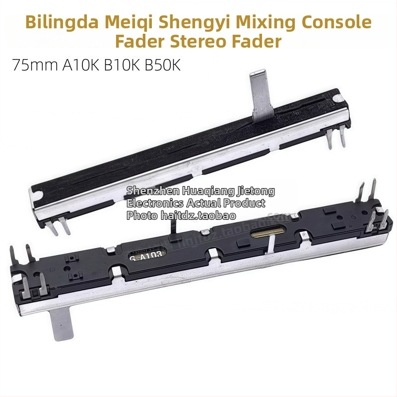 75 mm stereo mixér so 2-kanálovými fadermi, EPM8/12, Meiqi Sound Art, A10KB10KB50K