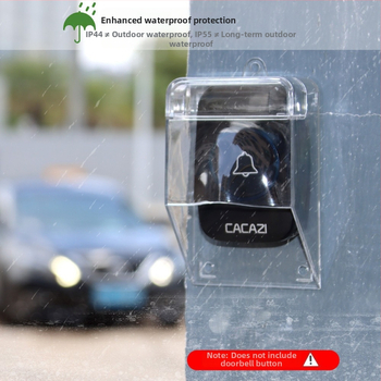 Acoperire impermeabilă pentru sonerie, sonerie wireless, protecție pentru butonul soneriei, model: Doorbell rain cover, fără alimentare