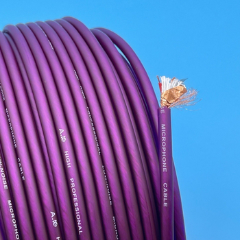 Audiókábel, 2-szálas árnyékolt PVC burkolatú, hang- és videó alkalmazásokhoz