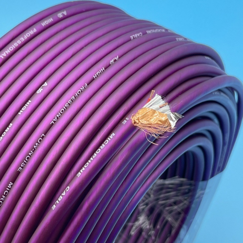 Audiókábel, 2-szálas árnyékolt PVC burkolatú, hang- és videó alkalmazásokhoz