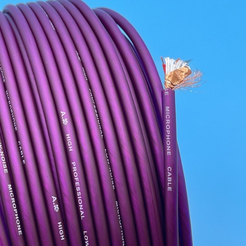 Audiókábel, 2-szálas árnyékolt PVC burkolatú, hang- és videó alkalmazásokhoz