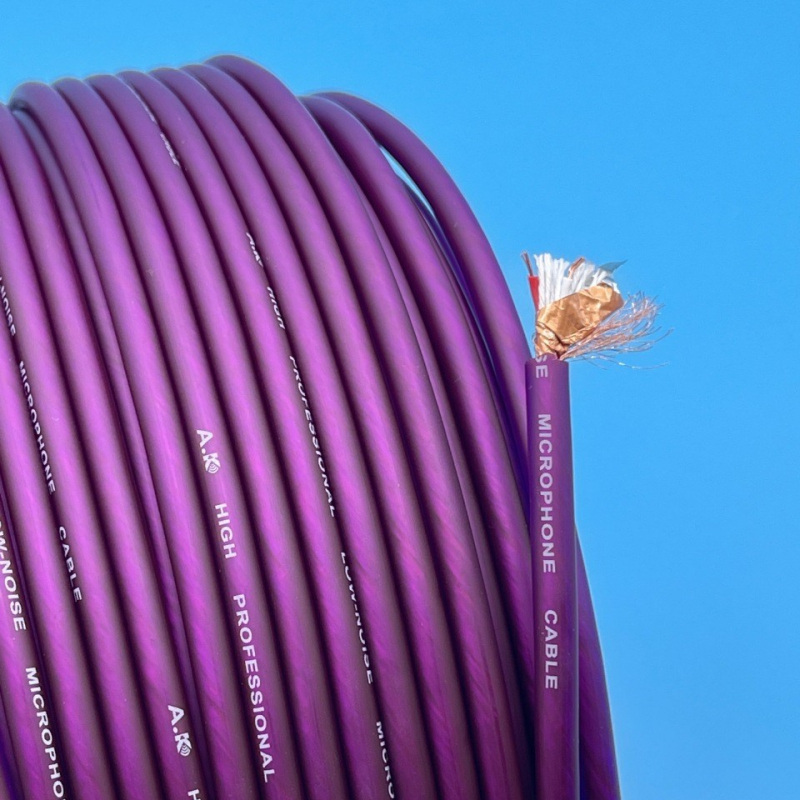 Audiókábel, 2-szálas árnyékolt PVC burkolatú, hang- és videó alkalmazásokhoz