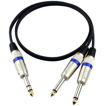JSJ Jinshan Angle audio kabel 6,35 mm na dvostruki 6,35 mm, 6,5 mm troje-jezgreni kabel za mikser