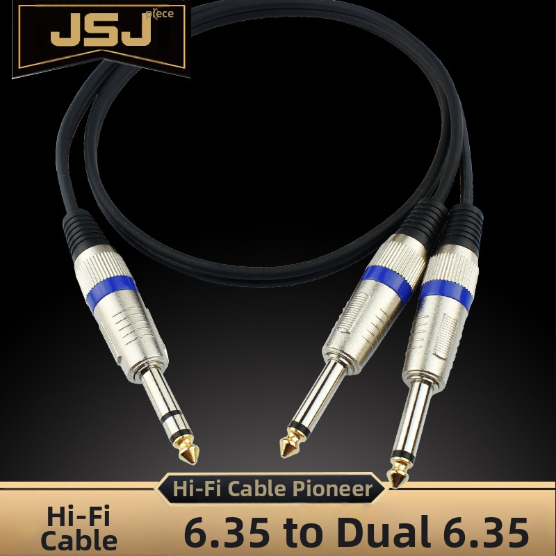 JSJ Jinshan Angle audio kabel 6,35 mm na dvostruki 6,35 mm, 6,5 mm troje-jezgreni kabel za mikser