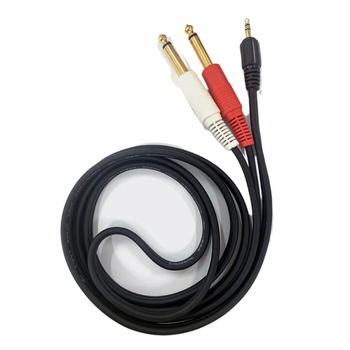 Akihabara audio kabel 3,5 mm na dva 6,35 mm priključka za mikser, PVC omotač