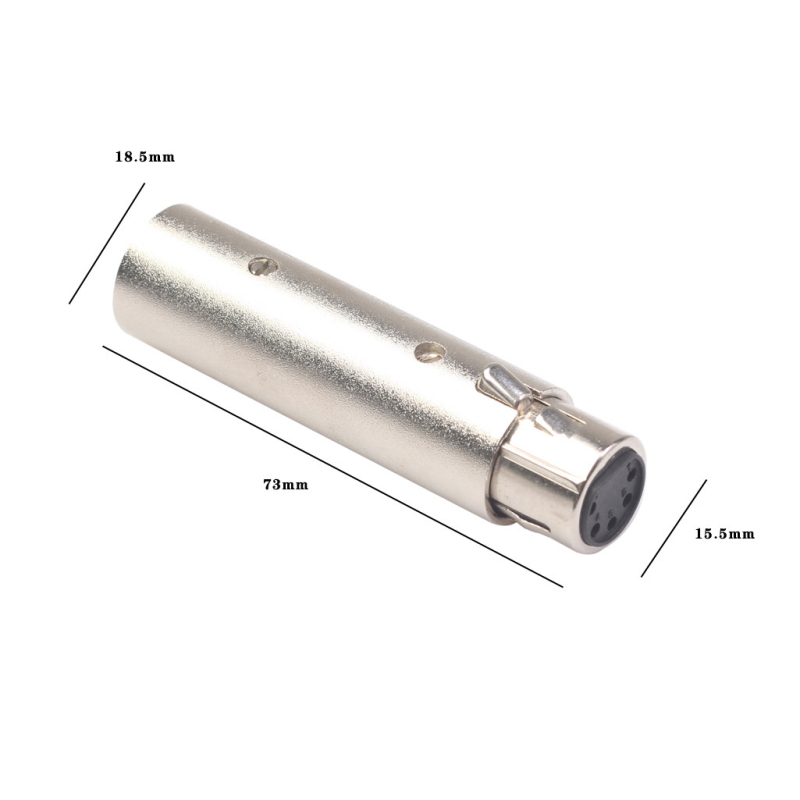DMX signala lampica od cinkovog legura s XLR adapterom, 3-pin muški na 5-pin ženski