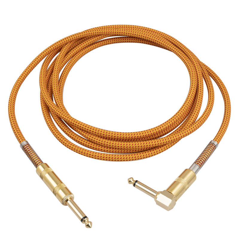 Nova dvostruko oklopljeni 22 AWG gitar audio kabel, ravno do lakta, 3 m, 1/4 in (6,35 mm), muško–muško
