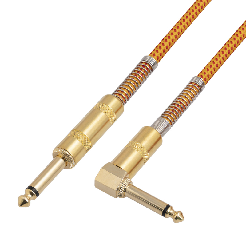 Nova dvostruko oklopljeni 22 AWG gitar audio kabel, ravno do lakta, 3 m, 1/4 in (6,35 mm), muško–muško